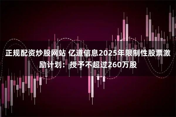正规配资炒股网站 亿道信息2025年限制性股票激励计划：授予不超过260万股